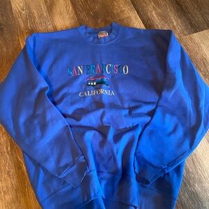 Vintage Blue San Francisco California Sweater